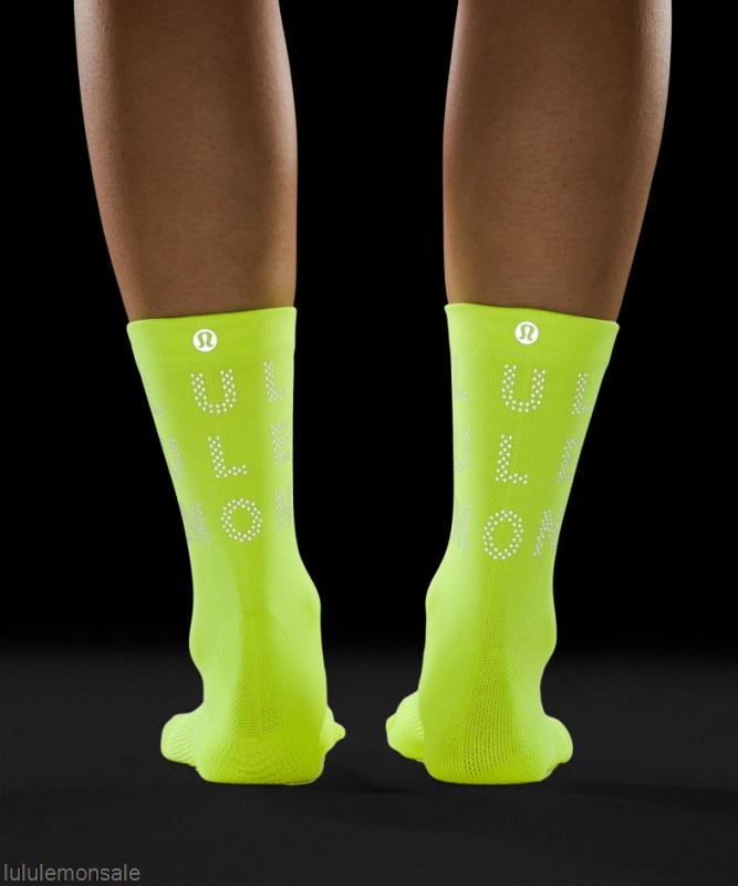 Lululemon Damen DELULU453 | Power Stride Crew Sock Reflektierendes Highlight Gelb